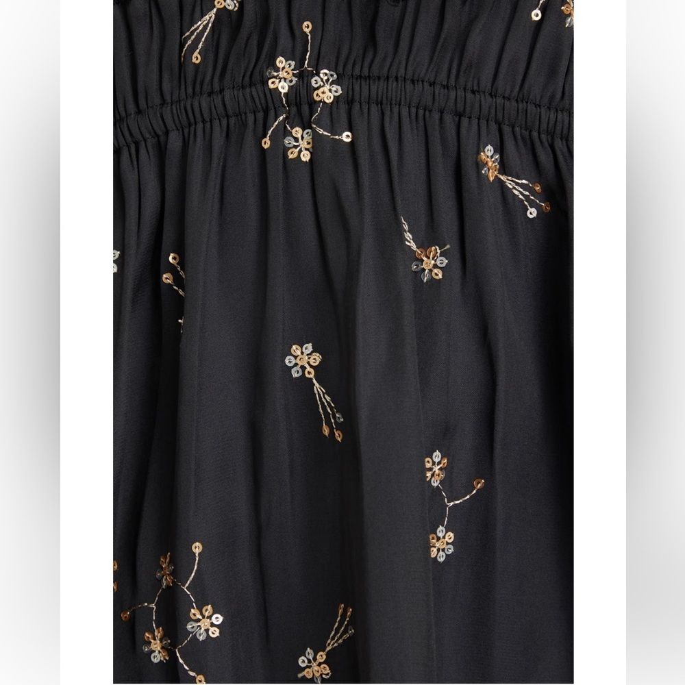 MAJE Black Satin Sequin-embellished satin mini dress size 40 (large) - Picture 4 of 12